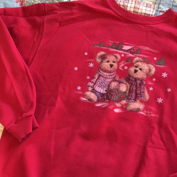 Vintage 90s Northern Reflections Winter Bear Crewneck Sweater - Picture 3 of 6
